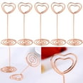 thumbnail image 4 of 24PCS Heart Shape Photo Holder Stands Table Number Holders Paper Menu Clips for Wedding Banquet Party (Rose Gold), 4 of 7