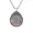 Vajrapani Buddha, variant on Men's Stainless Steel Vintage Hip Hop Flame Shaped Vajrapani Buddha Synthetic Turquoise Inlay Pendant Statue of Buddha Necklace