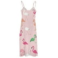 thumbnail image 5 of Flamingo Pattern Sleeveless Dress Woman Fashion Long Dresses Women's Summer Suit Dress Summer 2025 Women, 5 of 7