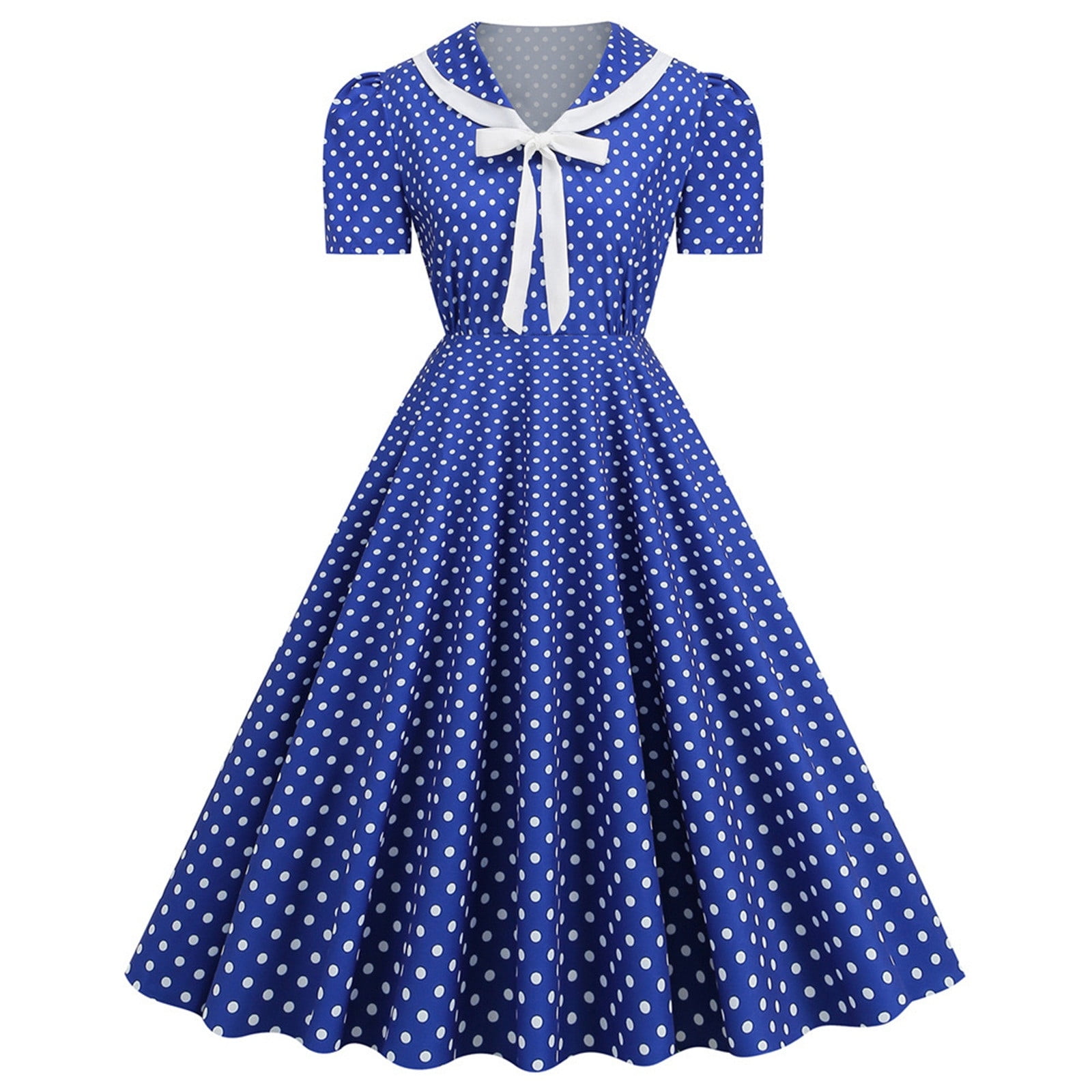 vintage dress, simple party dress, short sleeves high neck dress