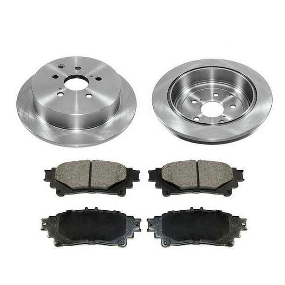 Rear Brake Pad and Rotor Kit - Compatible with 2014 - 2019 Toyota Highlander 2015 2016 2017 2018