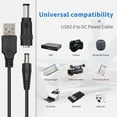 thumbnail image 4 of 5' USB to DC Power Cable with 13 Interchangeable Plugs Adapters, Black, 4 of 5
