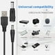 thumbnail image 3 of 5V CC 5.5 2,1Mm Jack Cable de Carga Cable de AlimentacióN, USB a CC Cable de AlimentacióN con 13 Adaptadores de Conectores de Enchufes Intercambiables, 3 of 10