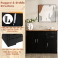 thumbnail image 6 of Giantex Buffet Sideboard, Floor Pantry Cupboard w/Adjustable Shelf, Multipurpose Bar Storage Cabinet, Black, 6 of 10