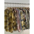 thumbnail image 2 of Camisa a cuadros para mujer, Top de manga larga de otoño, blusa Vintage a la moda con una botonadura, camisas holgadas a cuadros de estilo Preppy para mujer, 2 of 5