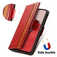thumbnail image 4 of ELEHOLD Premium Leather Wallet Case for Samsung Galaxy A14 5G  6.6" Practical Card Slots Money Slot RFID Blocking Stand Function Luxury Purse Case,Red, 4 of 7