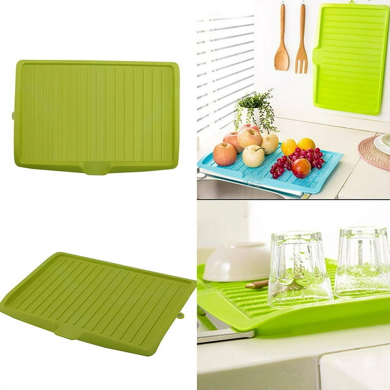 Plastic Dish Drainer Plate Cutlery Rack with Drip Tray Size: 46 x 35 x 12.5  cm Available Colors: Pink, Green & Purple Price: 8$ WhatsApp:…
