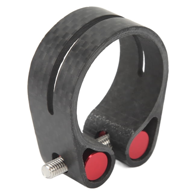 Abrazadera para tija de sillín de bicicleta Ticfox negra fibra de Carbono