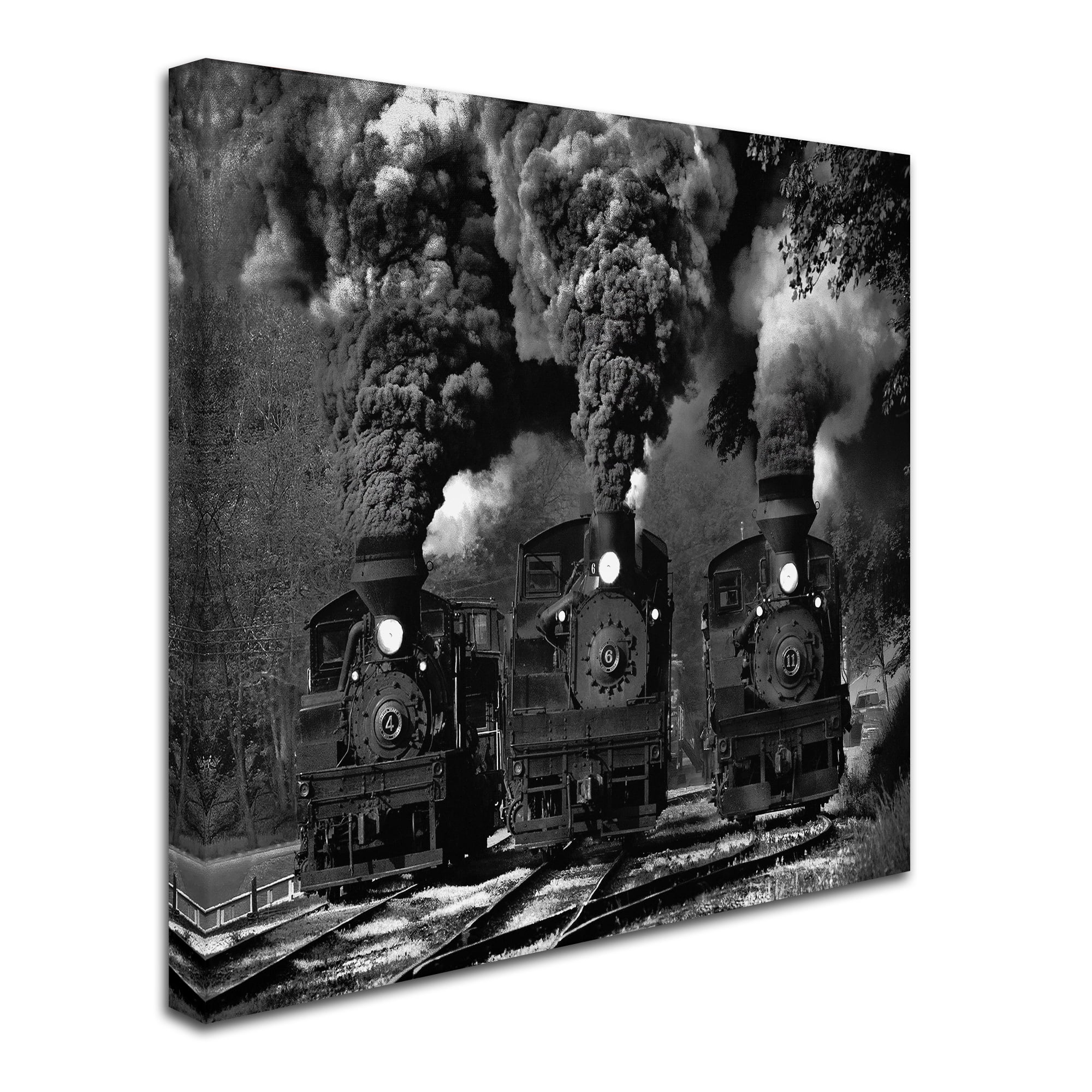 Trademark Fine Art 'Train Race' Canvas Art by Chuck Gordon