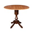 thumbnail image 1 of International Concepts K58-42DPT-11P Piédestal Rond à Double Feuille - 36.3 in. - Cinnemon & Espresso, 1 of 1