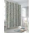 thumbnail image 3 of Bird Flowers Shower Curtain, Branch Vintage Retro Waterproof Shower Curtain Set with 12 Hooks Lightweight Washable Fabric Shower Curtains for Bathroom 72x72 Inches, 3 of 6