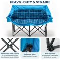 thumbnail image 6 of Sunyrisy Double Camping Chair, Oversized Loveseat Padded Camp Chair, 2 Person Camping Chairs for Adults Heavy Duty, Two Person Folding Chairs with Cup Holder for Outside Picnic Beach Travel, Grey, 6 of 8