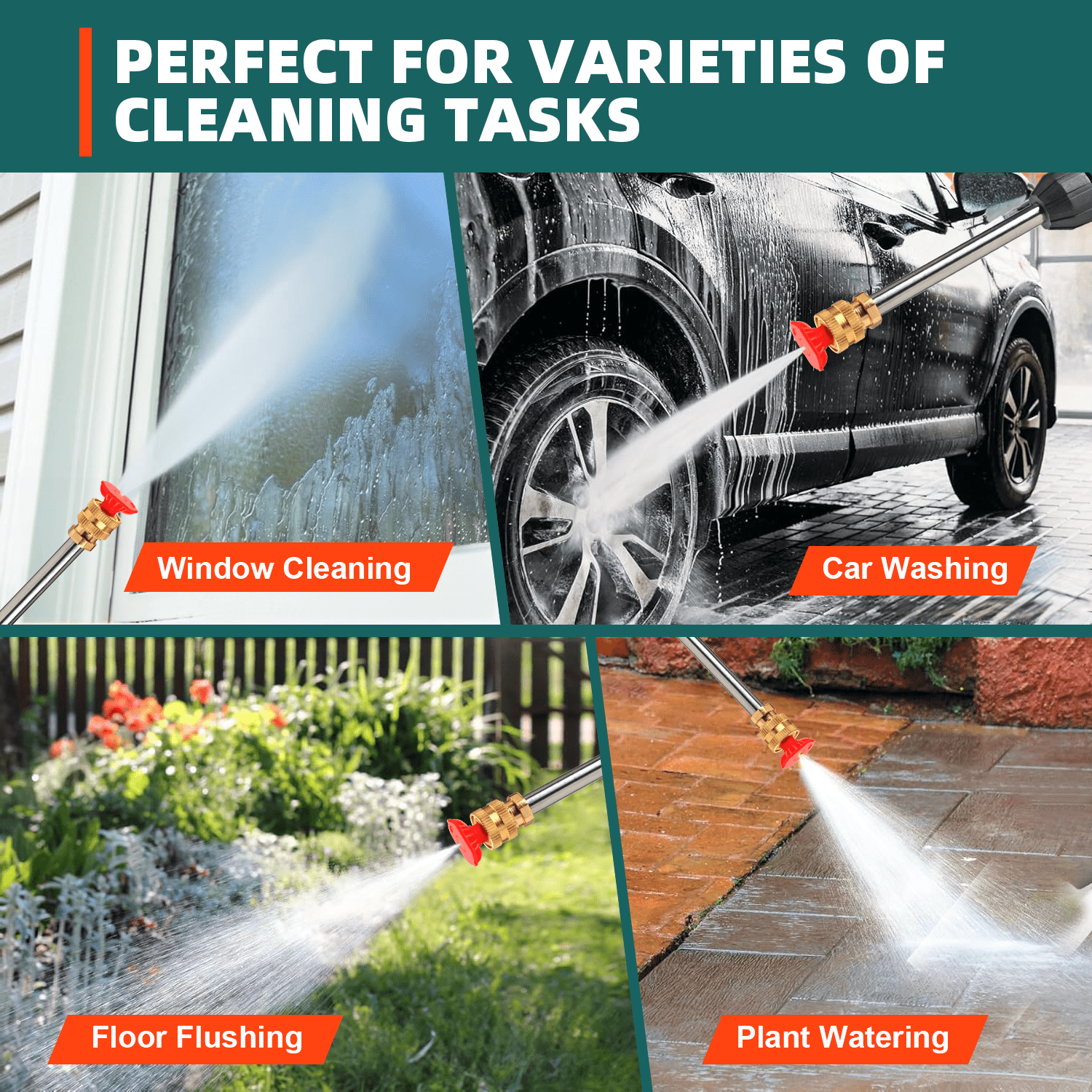 Cordless Pressure Washer Battery Powered Portable Handheld Power Washer Home Battery Pressure Washer for Car Floor Wall Fence Yard Cleaning Blue
