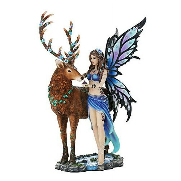 Diantha Fairy with Deer Figurine New