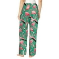 thumbnail image 3 of Uemuo Tropical Flamingo Pattern Women's Wide Leg Palazzo Lounge Pants with Pockets Light Weight Loose Comfy Casual Pajama Pants-Medium, 3 of 9