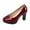 Wine, variant on Women’S Shiny PU Peep Toe Platform High Heel Sandals, Adjustable Ankle Buckle Strap Twisted Vamp Chunky Block Heel Dress Shoes, Summer Evening Party Heeled Sandals, 1 Pair, Sizes 36 Through 42