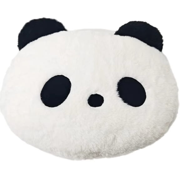 Soft Fluffy Panda Head Plush Pillow, Cute Stuffed Animal Cushion, Cozy Room Decor & Gift for Kids