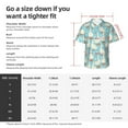 thumbnail image 5 of Sikiie White Geese and Flower Print Men's Hawaiian Shirt, Summer Beach Button Pocket Short Sleeve T-Shirt,X-Large, 5 of 7
