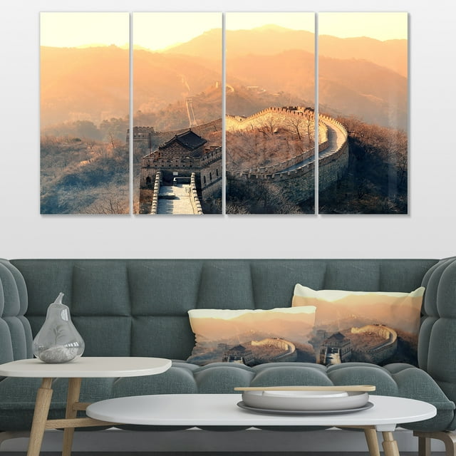 China Great Wall Morning - Landscape Canvas Art Print