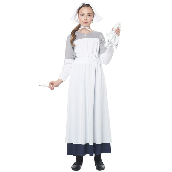 California Costumes Girls War Nurse Child Costume White/Gray, Large