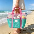 thumbnail image 7 of Msgweeeg Beach Bags for Women Beach Tote Large Mesh Beach Tote Bag for Women Quickily Dry Swimming Pool Bag with Multi Pockets Foldable Travel Gym Tote for Beach Towels Toiletries Summer, 7 of 7