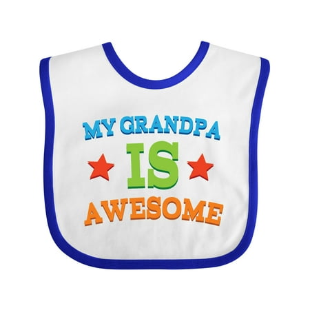 

Inktastic Grandpa is Awesome Gift Baby Boy or Baby Girl Bib