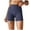 Dark Blue, variant on Chbgutlmr Athletic Shorts for Women Summer High Waisted Slim Fitted Gym Solid Color Running Yoga Shorts