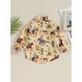 thumbnail image 4 of Caoirhny Toddler Cartoon Print Shirt Newborn Button Down Long Sleeve Shirts Little Boys Loose Fit Lapel Collar Tops, 4 of 8