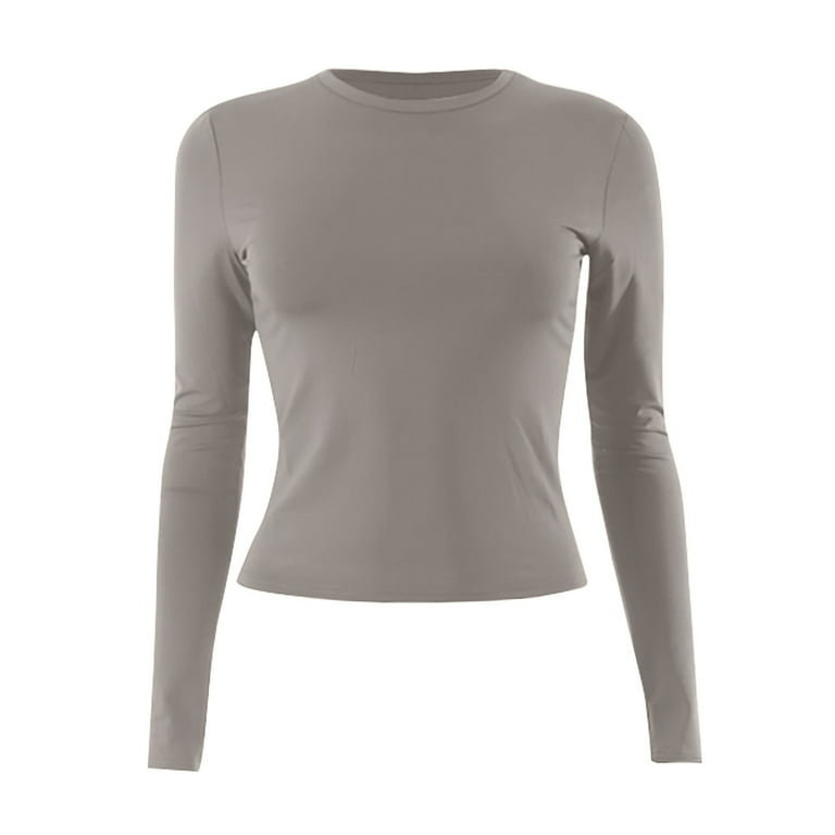 Cropped Long Sleeve Tops For Women Tight Long Sleeve Juniors