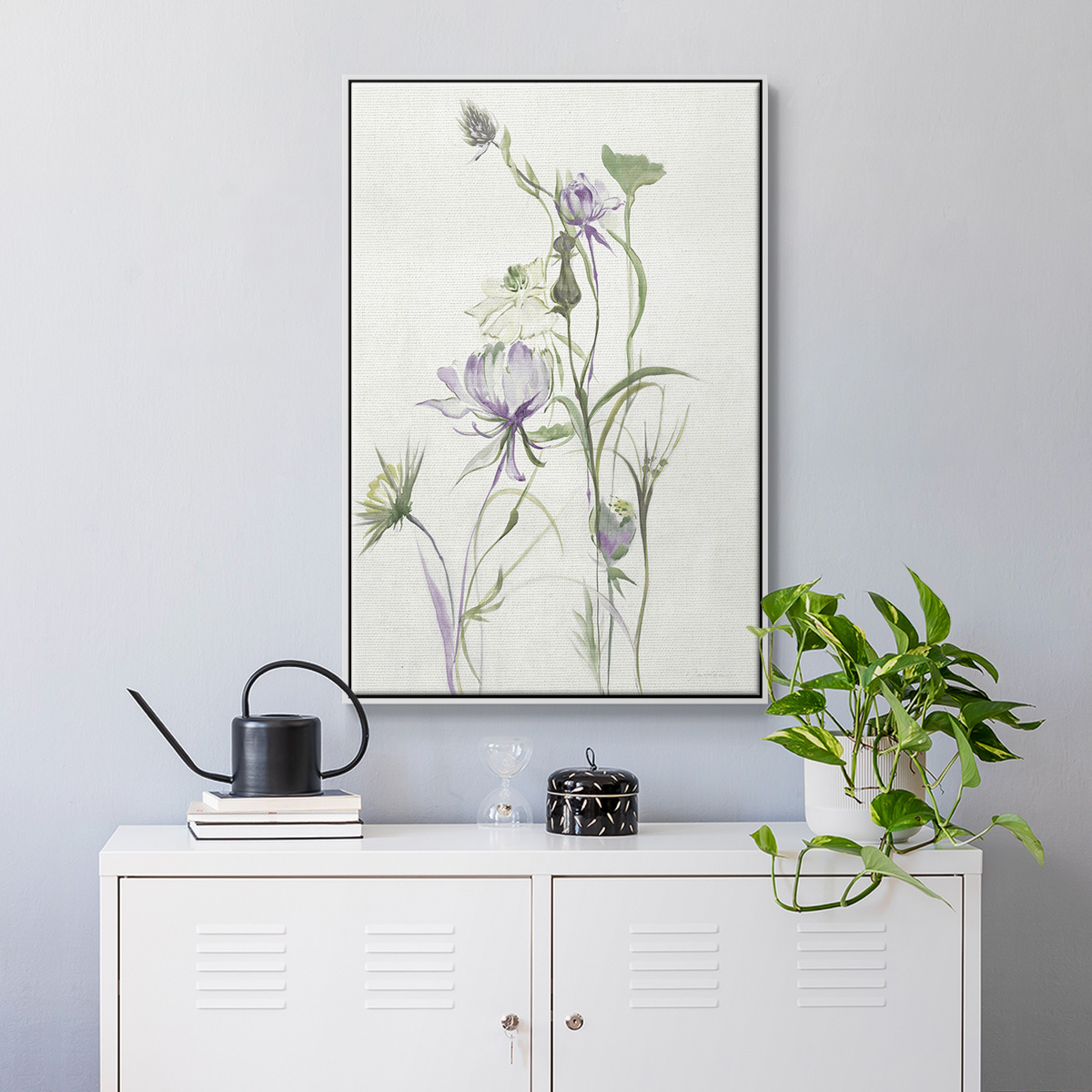 Late Summer Wildflowers II V30 Framed Premium Gallery Wrapped Canvas - Ready to Hang