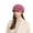 Purple Pink, variant on New Women Fashion Winter Hat With Brim Plush Lined Dandy Hats For Women Fuax Rabbit Fur Casual Blend Streetwear Knitted Cap