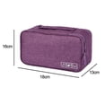 thumbnail image 2 of Bolsa de viaje multifunción para organizar ropa interior, bolsa de almacenamiento portátil para sujetadores, calcetines, lencería, cubo, neceser, morado, 2 of 5