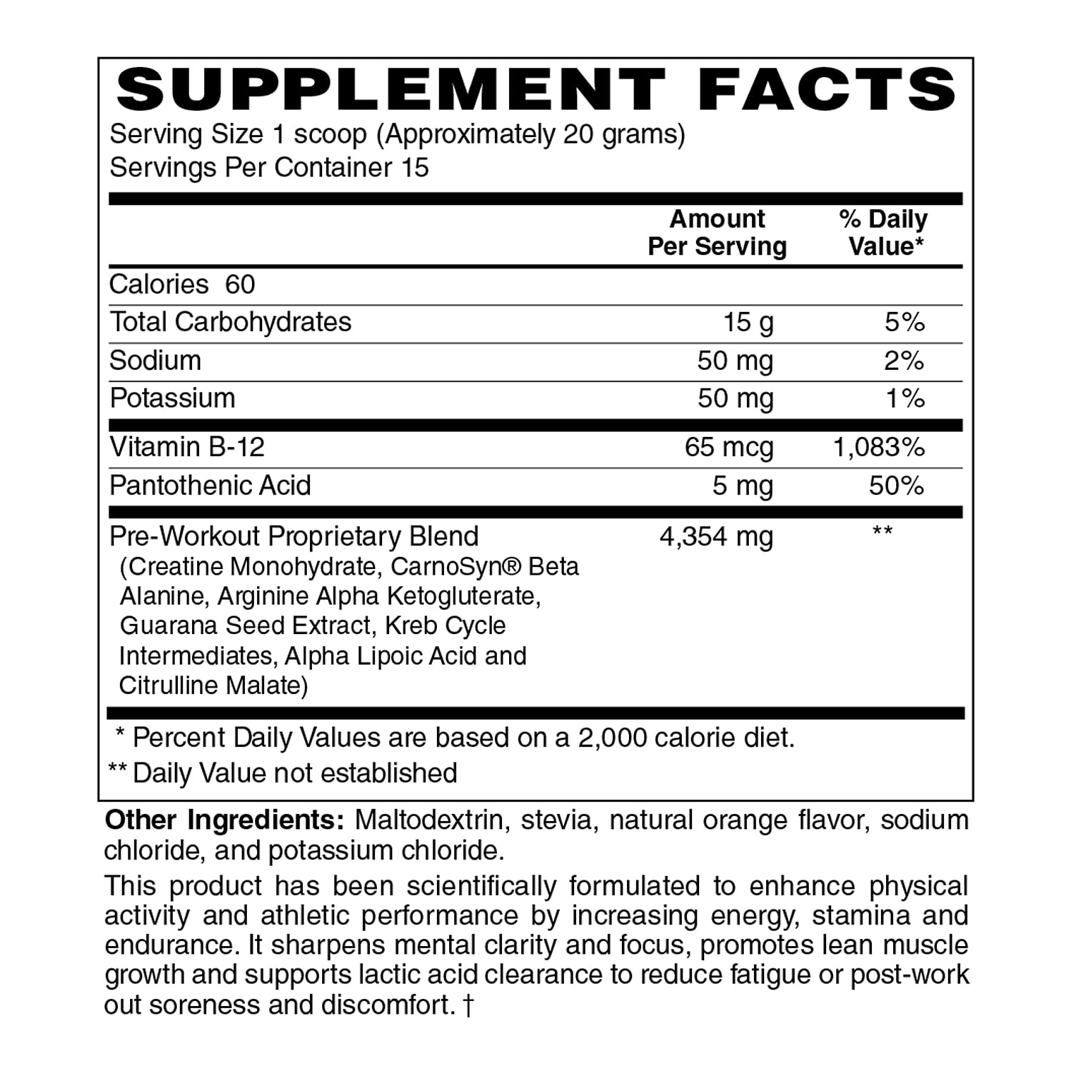 Holly Hill Health Foods, Pre-Work-Out Formula, Citrus Splash, 10.6 Ounces