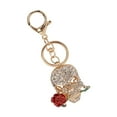 thumbnail image 1 of Skull Keychain, Bling Reaper Rose Skull Keychains Sturdy And Durable Death Rose Flower Skull Car Keychain For Backpack Handbag Pendant Wallet Decoration, 1 of 8
