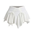 thumbnail image 5 of XEGLSBU Women's Halloween Skirts Classic Solid A Line Midi Skirt with Flowy Irregular Elegant Everyday White Size S, 5 of 7