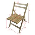 thumbnail image 5 of Folding Chair Set of 4, Wooden Event Chair with Slatted Seat and Open Back, Outdoor Portable   Chairs for Dining Room Outside Indoor, Natural, 5 of 8