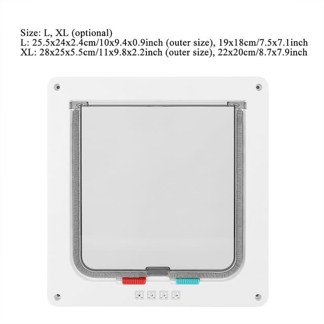 Controllable Cat Door, Plastic Pet Lock Flap Door Pet Door, for Dog Cats