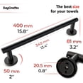 thumbnail image 2 of EcoNesxp Brushed Gold Bathroom Towel Ring Towel Rack Rust-proof Wall-mounted Bathroom Hardware Accessories 304 Stainless Steel Towel Rack Brushed Gold SUS, 2 of 5