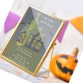 thumbnail image 2 of Adorno acrílico de 14,5 cm de ancho y 19,5 cm de largo, decoración de mesa decorativa con borde de Metal dorado estilo Halloween, 2 of 5