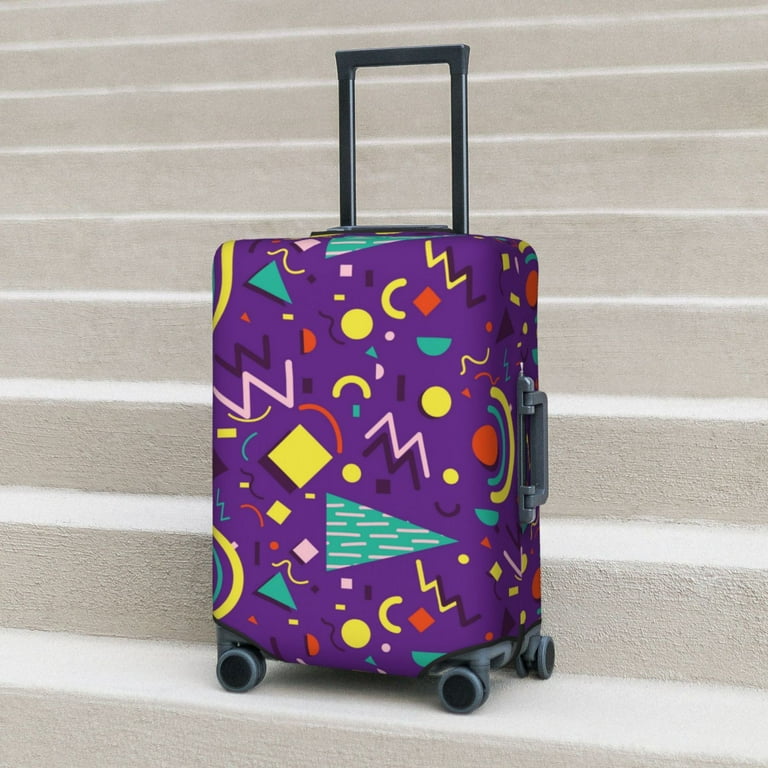 Daiia Retro 80s Style Luggage Cover Thickened Washable Travel Luggage Covers Elastic Unique Baggage Covers for 18 20 inch Luggage X Large Walmart
