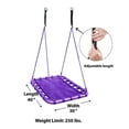 thumbnail image 2 of Hearthsong 40-Inch Mega Mat Rectangular Platform Swing with Thick, Webbed Matting and Steel Frame, Purple, 2 of 7