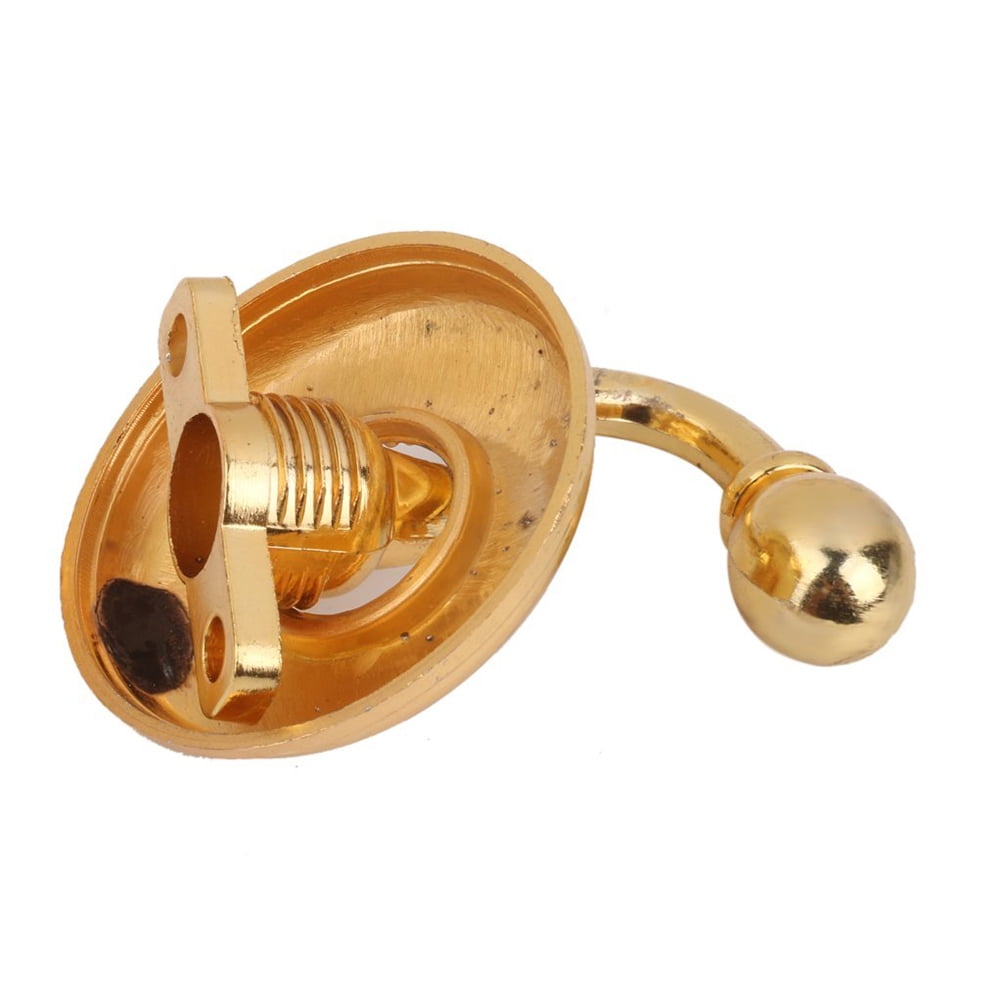 Golden Zinc Alloy Curtain Tieback Hooks for Wall or Door with Attractive Design and Vintage Look 2