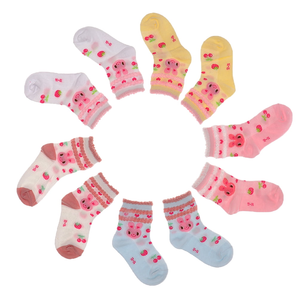 5 Pairs Lot Childrens Kids Designer Novelty Cotton Socks Character Girls Boys 