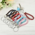 thumbnail image 5 of Uxcell 27mm Braided Leather Keychain, 8 Pack PU Woven Decoration Lanyard Strap, 5 of 5