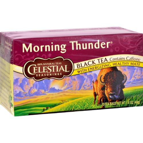 Celestial Seasonings Black Tea Morning Thunder 20 Bags Walmart