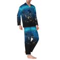 thumbnail image 2 of Fotbe Planet Earth Pijama de Hombre con Estampado de Manga Larga, Conjunto de 2 Piezas, Ropa de Dormir Suave y Cómoda con Bolsillos-XX-Large, 2 of 7