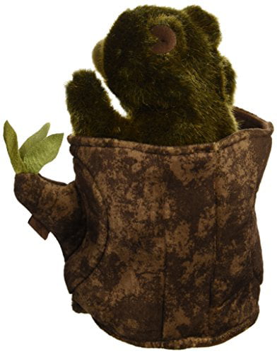 3 & Up Folkmanis MPN 2904 Bear Hand Puppet in Tree Stump & Movable Arms 