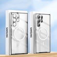 thumbnail image 1 of TECH CIRCLE Compatible Clear Slim PC Case For Samsung Galaxy S22 Plus,Shockproof Rubber Camera Lens Protector with  Wireless Charging Back Cover.For Samsung Galaxy S22 Plus,Silver, 1 of 8