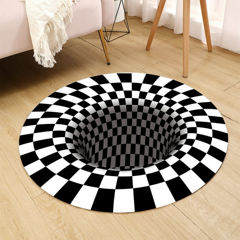 3D Illusion Rugs Black and White Doormat Non-Slip Absorbent Resist Dirt Front  Door Mat Machine Washable Welcome Mats Outdoor Inside Floor Rugs for  Entryway 30 X 17 