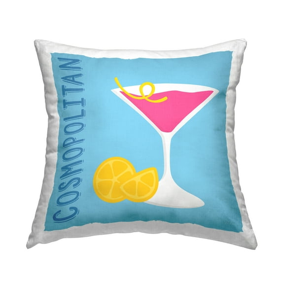 Stupell Industries Cosmopolitan Cocktail Drink Decorative Printed Throw Pillow Design by Natalie Carpentieri.
